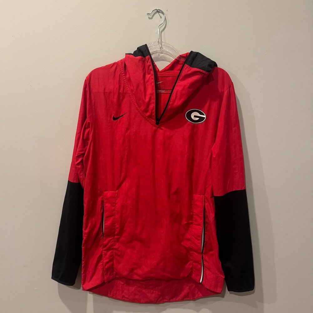 Nike Red and Black Georgia Bulldogs Windbreaker Pullover - Picture 1 of 4